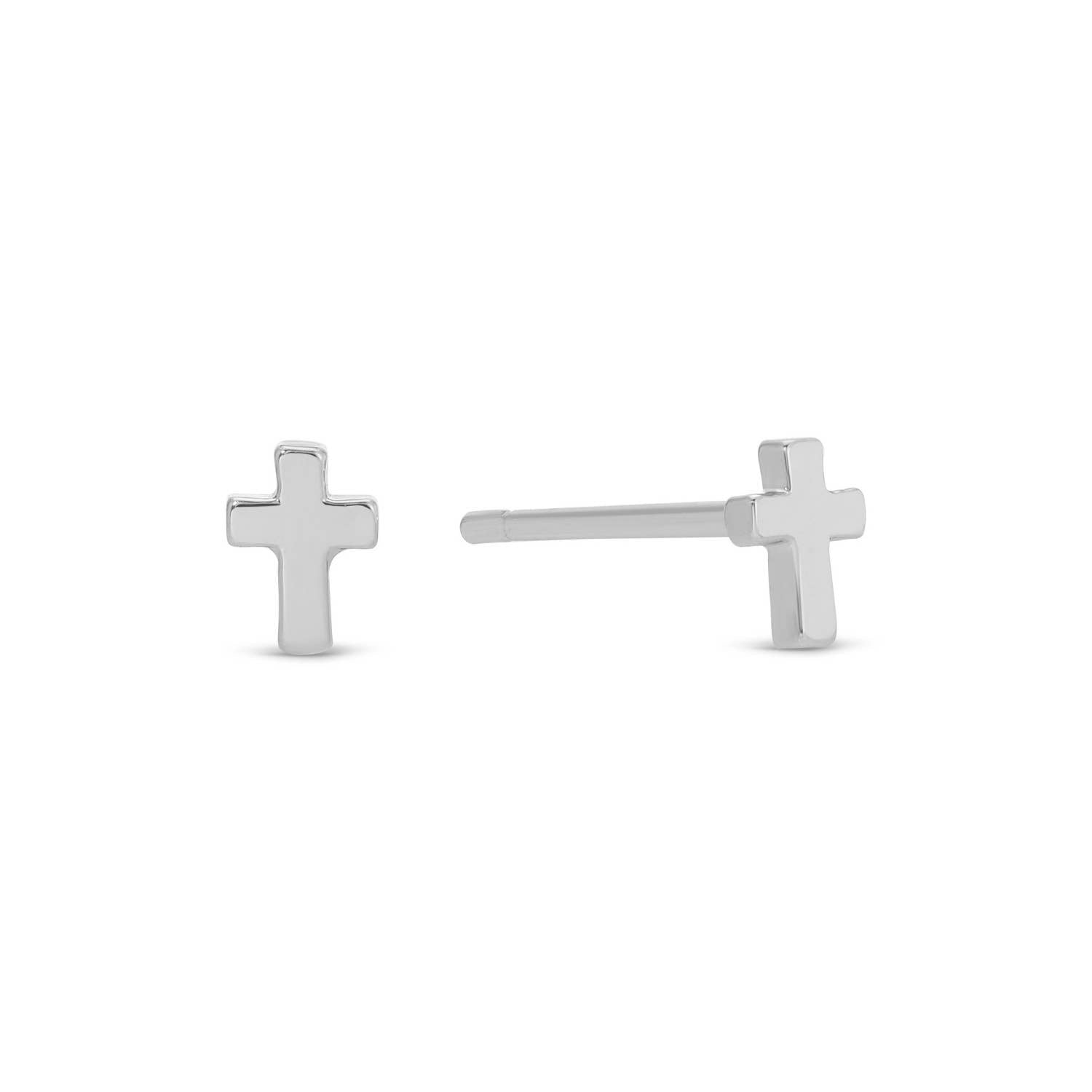 Small Cross Studs On Velvet Gift Tag