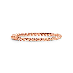 Stainless Steel Braided Stacking Ring - Hypoallergenic