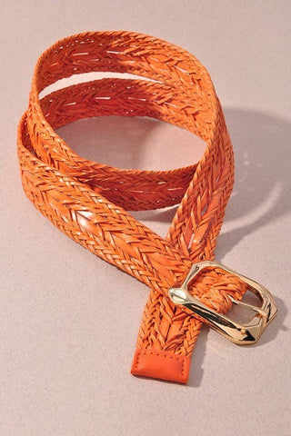 Braided Faux Leather Belt