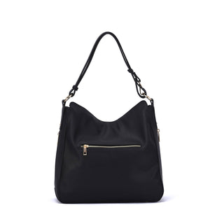 Maya Leopard Print Hobo in White and Black