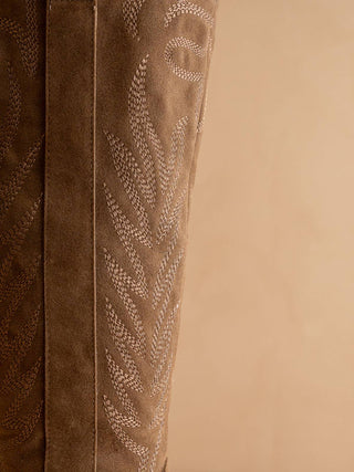The Samara Brown | Embroidered Western Tall Fall Boot