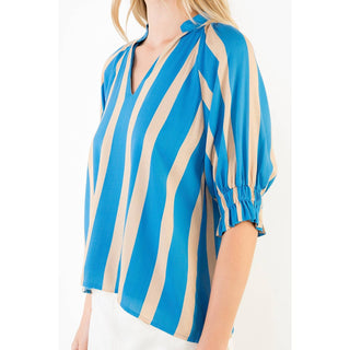 THML Blue Ridge Stripe Blouse