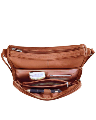 Crossbody Shoulder Bag with Front Organizer