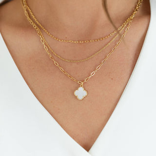 Layered Quaterfoil Necklace