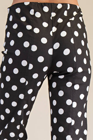 Flare Crop Polka Dot Pants