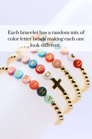 Gold Faith Word Bracelets – Christian Gift