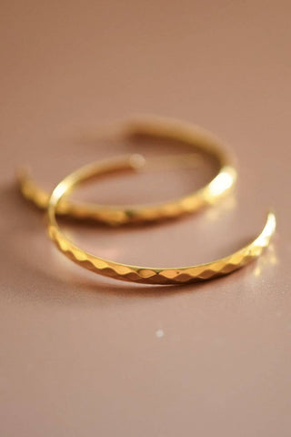 Textured Hoops - Waterproof and Tarnish-Resistant