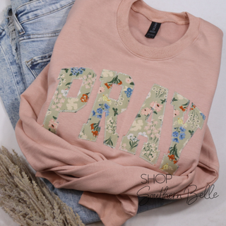 Peach Pray Christian Faith Sweatshirt 
