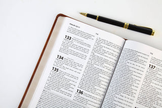 The KJV Study Bible - Chestnut Brown with Fish Engraved