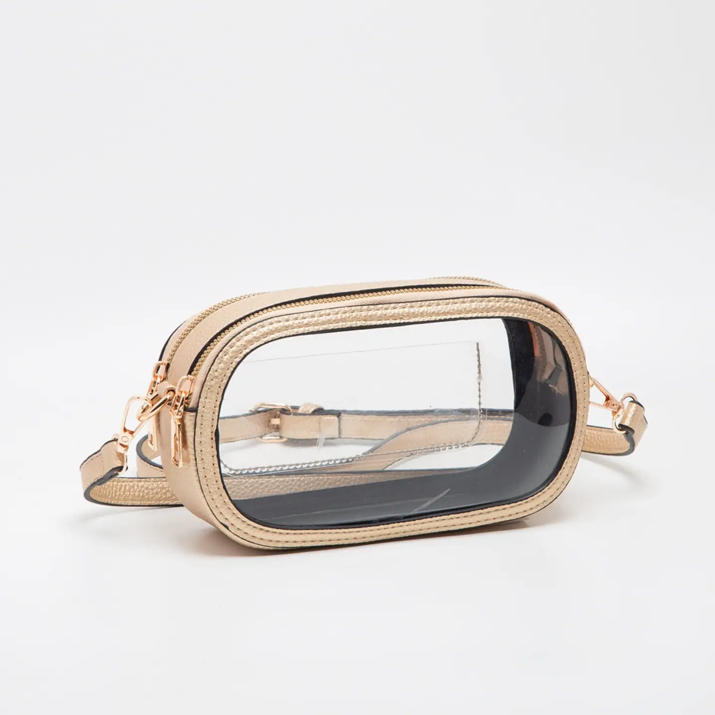 Double Zipper Oval Clear Gameday Stadium Bag