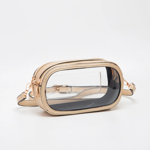 Double Zipper Oval Clear Gameday Stadium Bag