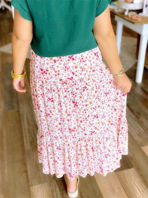 Tiered Ditsy Floral Skirt