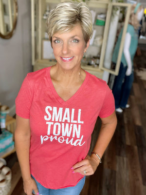 Small Town Proud V-Neck Tee