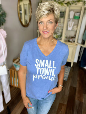 Small Town Proud V-Neck Tee