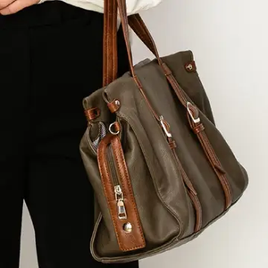 Lori Two Tone Satchel Tote