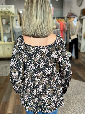 Gracie Floral Babydoll Top