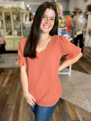 Chiffon Lined Dotted Top