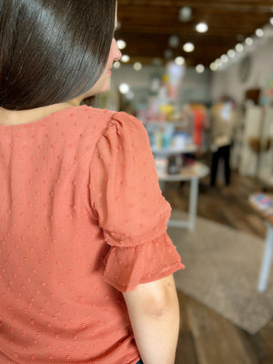 Chiffon Lined Dotted Top
