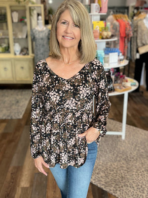 Gracie Floral Babydoll Top