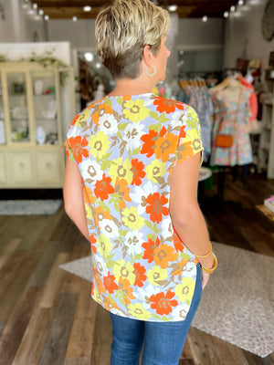 Floral Fall Colored Top