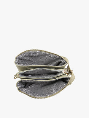 Riley Lizard Textured Compartment Crossbody/Wristlet