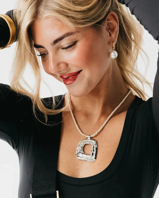 Irregular Square Statement Necklace—Waterproof