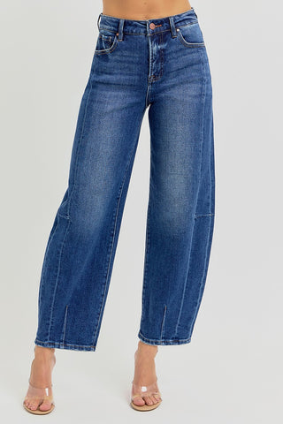 The Downton Barrel Jean in Dark Wash