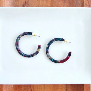 Camy Hoops / Acrylic Hoop Earrings