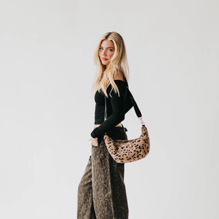 Sherpa Crossbody Bag in Leopard