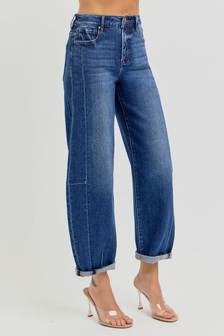 The Downton Barrel Jean in Dark Wash