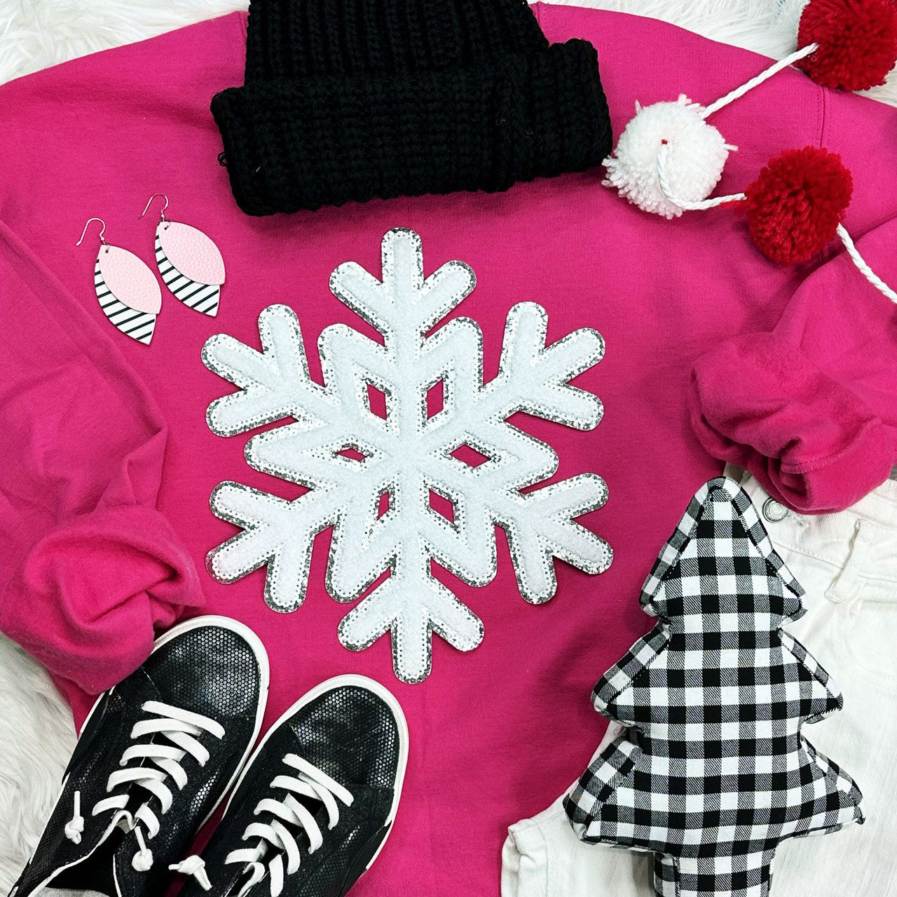 Snowflake Chenille Sweatshirt