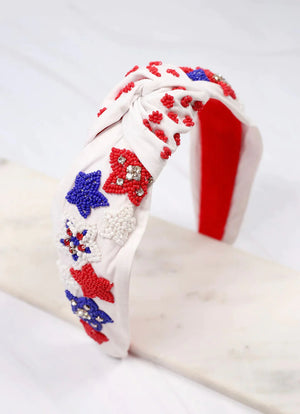 Patriotic Beaded Headband