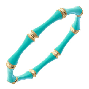 Celeste Enamel Bamboo Bangle