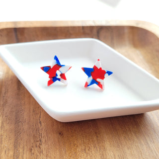 Liberty Star Studs / 4th of July Patriotic Earrings