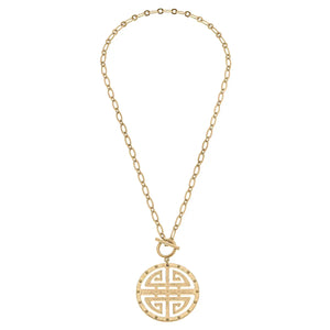 Tara Greek Keys Pendant Necklace