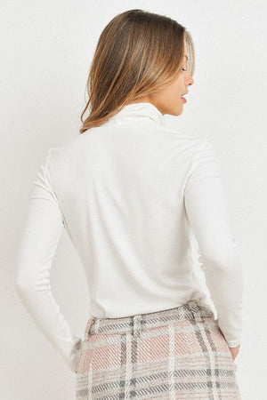 Soft Knit Ribbed Fitted Turtleneck