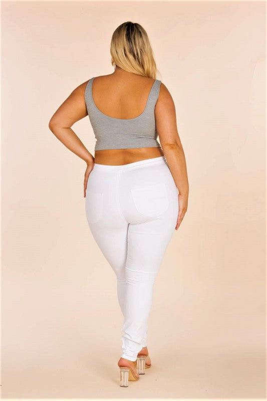 Curvy Girl White Jeans