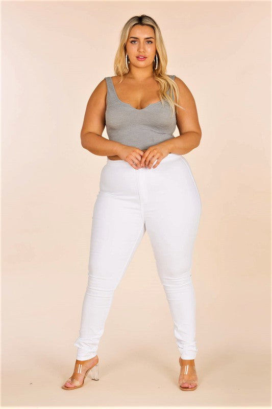 Curvy Girl White Jeans - Angie's Strength & Style Boutique