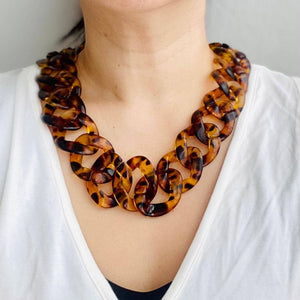 Chunky Chain Flat Link Necklace