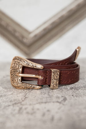 Western Designed Leather Belt