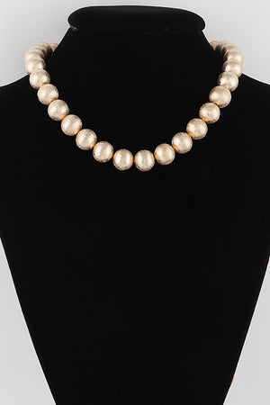 Textured Beaded Necklace