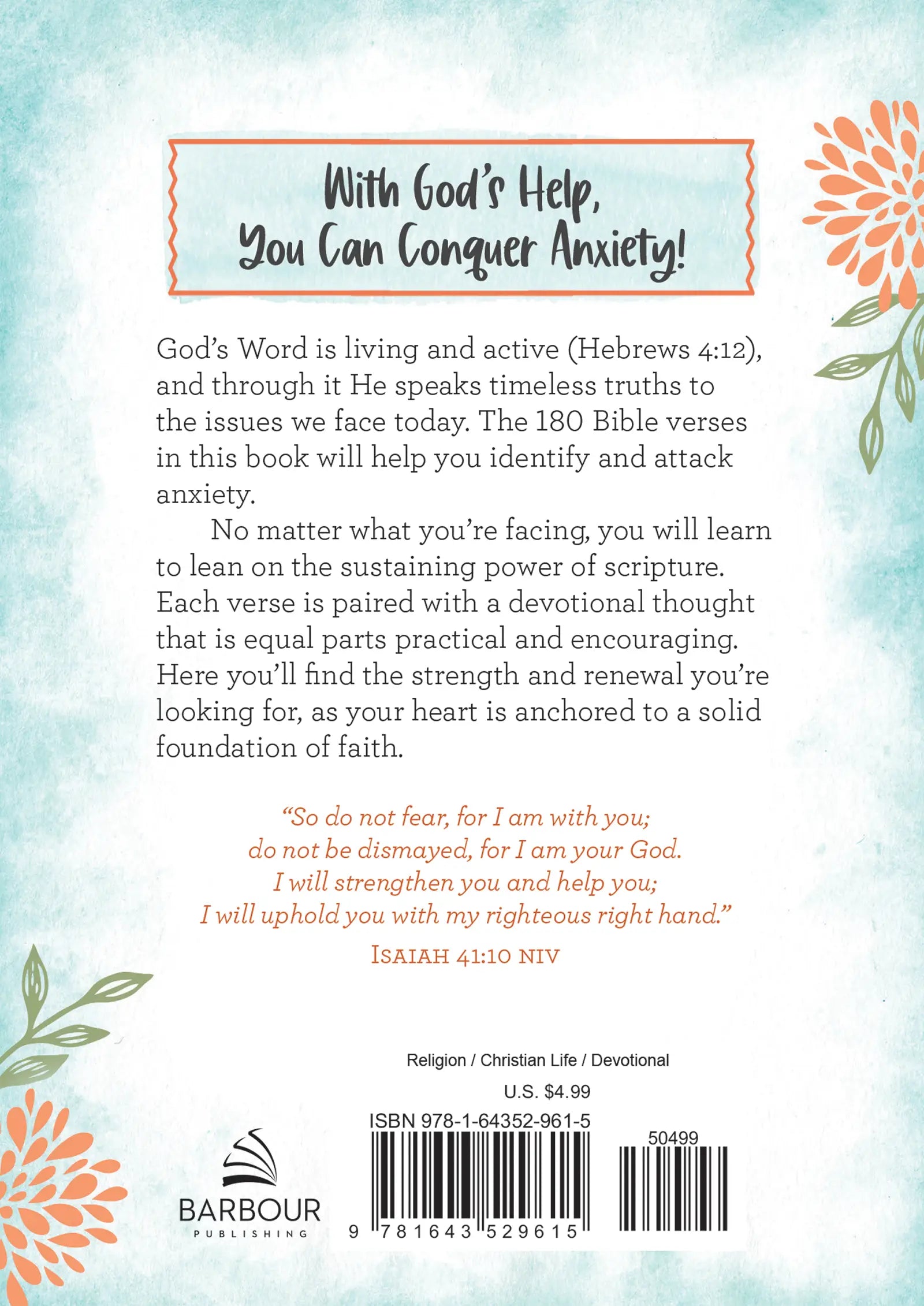 180 Bible Verses for Conquering Anxiety Devotional Book