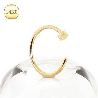 14Kt Yellow Gold Nose Hoop Ring