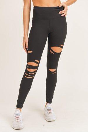 Laser Cut High Waist Leggings