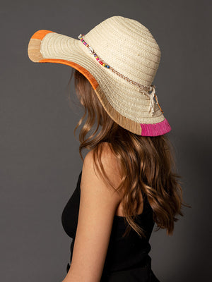 Woven Edge Summer Straw Hat