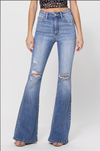 Sally Slay the Day High Rise Flares