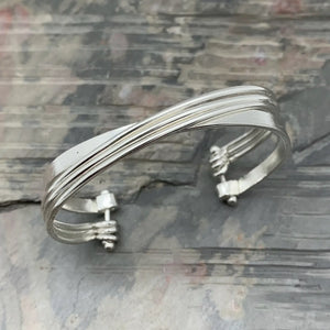 Silver Plated Adjustable Cuff Bracelet