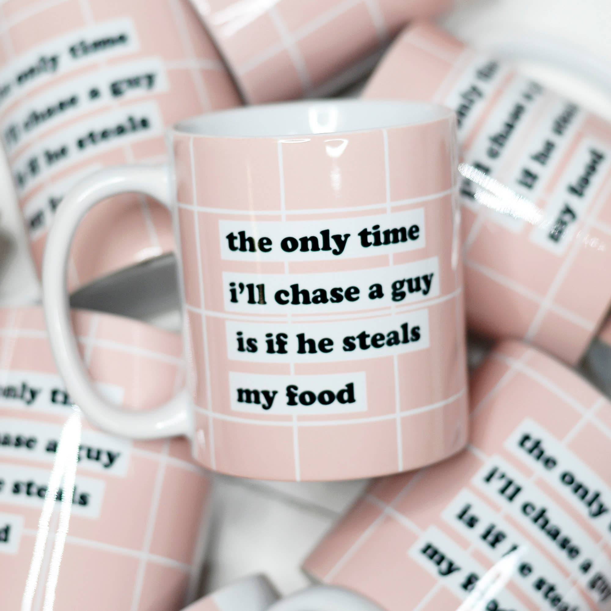 Chase a Guy Ceramic Mug