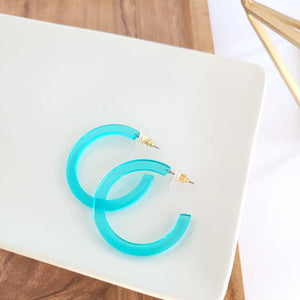 Camy Hoops / Acrylic Hoop Earrings