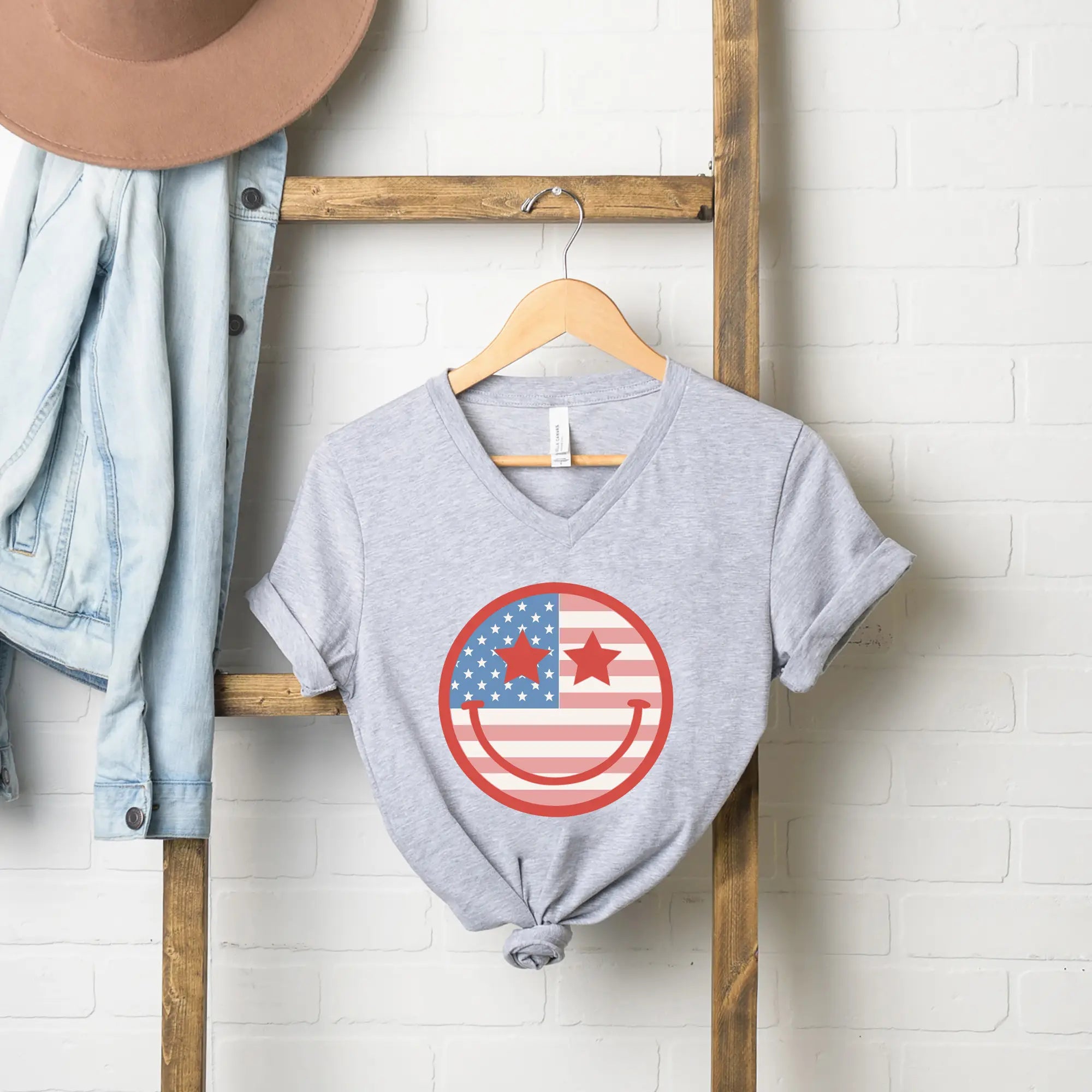 Flag Smiley Face Tee